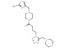 4-{[1-(4-{4-[(2-methyl-1,3-thiazol-4-yl)methyl]-1-piperazinyl}-4-oxobutyl)-1H-tetrazol-5-yl]methyl}morpholine
