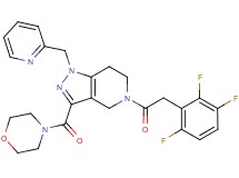 3-(4-morpholinylcarbonyl)-1-(2-pyridinylmethyl)-5-[(2,3,6-trifluorophenyl)acetyl]-4,5,6,7-tetrahydro-1H-pyrazolo[4,3-c]pyridine