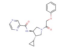 N-[(3R*,4S*)-4-cyclopropyl-1-(phenoxyacetyl)pyrrolidin-3-yl]pyrazine-2-carboxamide