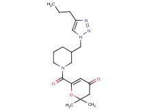 2,2-dimethyl-6-({3-[(4-propyl-1H-1,2,3-triazol-1-yl)methyl]piperidin-1-yl}carbonyl)-2,3-dihydro-4H-pyran-4-on