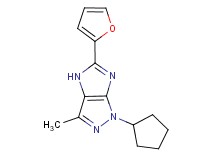 1-cyclopentyl-5-(2-furyl)-3-methyl-1,4-dihydroimidazo[4,5-c]pyrazole