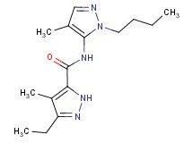 N-(1-butyl-4-methyl-1H-pyrazol-5-yl)-3-ethyl-4-methyl-1H-pyrazole-5-carboxamide