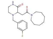 3-[2-(1-azocanyl)-2-oxoethyl]-4-(3-fluorobenzyl)-2-piperazinone