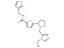5-{1-[(1-ethyl-1H-imidazol-5-yl)methyl]-2-pyrrolidinyl}-N-(3-furylmethyl)-2-thiophenecarboxamide