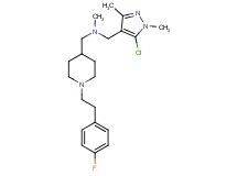 1-(5-chloro-1,3-dimethyl-1H-pyrazol-4-yl)-N-({1-[2-(4-fluorophenyl)ethyl]-4-piperidinyl}methyl)-N-methylmethanamine