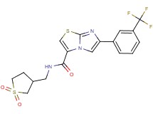 N-[(1,1-dioxidotetrahydro-3-thienyl)methyl]-6-[3-(trifluoromethyl)phenyl]imidazo[2,1-b][1,3]thiazole-3-carboxamide
