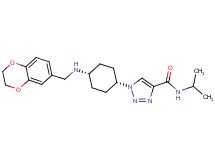 1-{cis-4-[(2,3-dihydro-1,4-benzodioxin-6-ylmethyl)amino]cyclohexyl}-N-isopropyl-1H-1,2,3-triazole-4-carboxamide