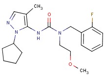 N'-(1-cyclopentyl-4-methyl-1H-pyrazol-5-yl)-N-(2-fluorobenzyl)-N-(2-methoxyethyl)urea