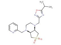 (4aS*,7aR*)-1-[(5-isopropyl-1,2,4-oxadiazol-3-yl)methyl]-4-(pyridin-2-ylmethyl)octahydrothieno[3,4-b]pyrazine 6,6-dioxide