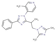 4-{5-[2-(3,5-dimethyl-1H-1,2,4-triazol-1-yl)-1-methylethyl]-3-phenyl-1H-1,2,4-triazol-1-yl}-3-methylpyridine