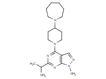 4-[4-(1-azepanyl)-1-piperidinyl]-6-isopropyl-1-methyl-1H-pyrazolo[3,4-d]pyrimidine
