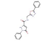 5-oxo-1-phenyl-N-[(5-phenyl-1,3,4-oxadiazol-2-yl)methyl]-2,5-dihydro-1H-pyrazole-3-carboxamide