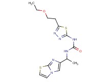 N-[5-(2-ethoxyethyl)-1,3,4-thiadiazol-2-yl]-N'-(1-imidazo[2,1-b][1,3]thiazol-6-ylethyl)urea