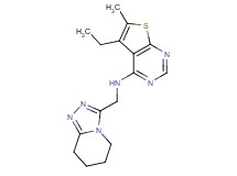 5-ethyl-6-methyl-N-(5,6,7,8-tetrahydro[1,2,4]triazolo[4,3-a]pyridin-3-ylmethyl)thieno[2,3-d]pyrimidin-4-amine