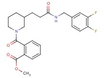 methyl 2-[(3-{3-[(3,4-difluorobenzyl)amino]-3-oxopropyl}-1-piperidinyl)carbonyl]benzoate