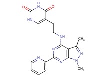 5-(2-{[1,3-dimethyl-6-(2-pyridinyl)-1H-pyrazolo[3,4-d]pyrimidin-4-yl]amino}ethyl)-2,4(1H,3H)-pyrimidinedione