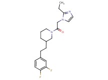 3-[2-(3,4-difluorophenyl)ethyl]-1-[(2-ethyl-1H-imidazol-1-yl)acetyl]piperidine