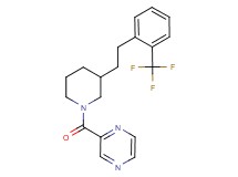 2-[(3-{2-[2-(trifluoromethyl)phenyl]ethyl}-1-piperidinyl)carbonyl]pyrazine