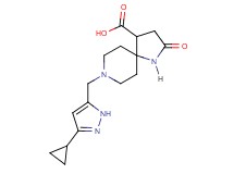 8-[(3-cyclopropyl-1H-pyrazol-5-yl)methyl]-2-oxo-1,8-diazaspiro[4.5]decane-4-carboxylic acid