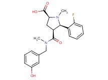 (2S*,4S*,5R*)-5-(2-fluorophenyl)-4-{[(3-hydroxybenzyl)(methyl)amino]carbonyl}-1-methylpyrrolidine-2-carboxylic acid