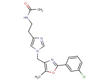 N-[2-(1-{[2-(3-chlorophenyl)-5-methyl-1,3-oxazol-4-yl]methyl}-1H-imidazol-4-yl)ethyl]acetamide