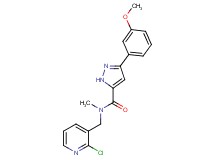 N-[(2-chloro-3-pyridinyl)methyl]-3-(3-methoxyphenyl)-N-methyl-1H-pyrazole-5-carboxamide