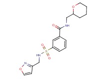 3-{[(isoxazol-3-ylmethyl)amino]sulfonyl}-N-(tetrahydro-2H-pyran-2-ylmethyl)benzamide