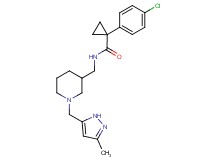 1-(4-chlorophenyl)-N-({1-[(3-methyl-1H-pyrazol-5-yl)methyl]-3-piperidinyl}methyl)cyclopropanecarboxamide
