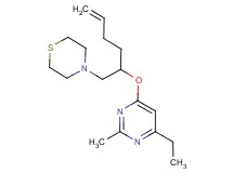 4-{2-[(6-ethyl-2-methylpyrimidin-4-yl)oxy]hex-5-en-1-yl}thiomorpholine