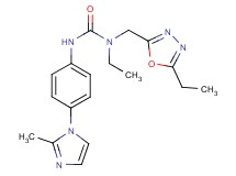 N-ethyl-N-[(5-ethyl-1,3,4-oxadiazol-2-yl)methyl]-N'-[4-(2-methyl-1H-imidazol-1-yl)phenyl]urea
