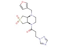 rel-(4aR,7aS)-1-(3-furylmethyl)-4-[3-(1H-1,2,4-triazol-1-yl)propanoyl]octahydrothieno[3,4-b]pyrazine 6,6-dioxide hydrochloride