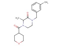 3-methyl-1-(3-methylbenzyl)-4-(tetrahydro-2H-pyran-4-ylcarbonyl)piperazin-2-one