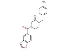 4-(1-benzofuran-5-ylcarbonyl)-1-(4-methylbenzyl)-2-piperazinone