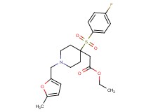 ethyl {4-[(4-fluorophenyl)sulfonyl]-1-[(5-methyl-2-furyl)methyl]-4-piperidinyl}acetate
