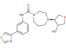 4-[(3S*,4R*)-4-hydroxytetrahydrofuran-3-yl]-N-[3-(1,3-thiazol-4-yl)phenyl]-1,4-diazepane-1-carboxamide