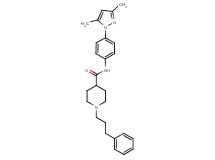 N-[4-(3,5-dimethyl-1H-pyrazol-1-yl)phenyl]-1-(3-phenylpropyl)-4-piperidinecarboxamide