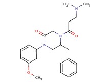 5-benzyl-4-(N,N-dimethyl-beta-alanyl)-1-(3-methoxyphenyl)-2-piperazinone
