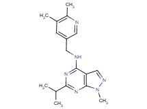 N-[(5,6-dimethyl-3-pyridinyl)methyl]-6-isopropyl-1-methyl-1H-pyrazolo[3,4-d]pyrimidin-4-amine