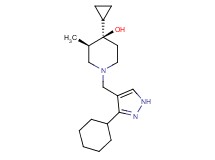 (3R*,4R*)-1-[(3-cyclohexyl-1H-pyrazol-4-yl)methyl]-4-cyclopropyl-3-methyl-4-piperidinol
