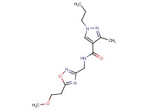 N-{[5-(2-methoxyethyl)-1,2,4-oxadiazol-3-yl]methyl}-3-methyl-1-propyl-1H-pyrazole-4-carboxamide