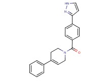 4-phenyl-1-[4-(1H-pyrazol-3-yl)benzoyl]-1,2,3,6-tetrahydropyridine