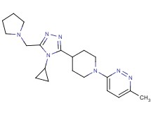 3-{4-[4-cyclopropyl-5-(pyrrolidin-1-ylmethyl)-4H-1,2,4-triazol-3-yl]piperidin-1-yl}-6-methylpyridazine