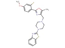 2-(4-{[2-(2-fluoro-4-methoxyphenyl)-5-methyl-1,3-oxazol-4-yl]methyl}-1-piperazinyl)-1,3-benzothiazole