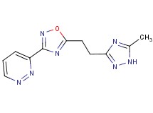 3-{5-[2-(5-methyl-1H-1,2,4-triazol-3-yl)ethyl]-1,2,4-oxadiazol-3-yl}pyridazine