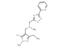 1-(5-chloro-3-ethyl-1-methyl-1H-pyrazol-4-yl)-N-methyl-N-{[3-(2-pyridinyl)-1,2,4-oxadiazol-5-yl]methyl}methanamine