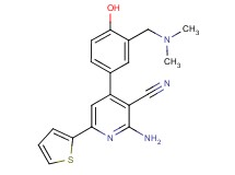2-amino-4-{3-[(dimethylamino)methyl]-4-hydroxyphenyl}-6-(2-thienyl)nicotinonitrile