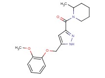1-({5-[(2-methoxyphenoxy)methyl]-1H-pyrazol-3-yl}carbonyl)-2-methylpiperidine