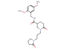 N-(2,5-dimethoxybenzyl)-6-oxo-1-[3-(2-oxo-1-pyrrolidinyl)propyl]-3-piperidinecarboxamide