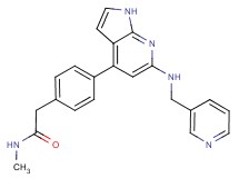 N-methyl-2-(4-{6-[(pyridin-3-ylmethyl)amino]-1H-pyrrolo[2,3-b]pyridin-4-yl}phenyl)acetamide