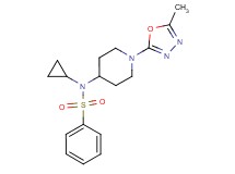 N-cyclopropyl-N-[1-(5-methyl-1,3,4-oxadiazol-2-yl)piperidin-4-yl]benzenesulfonamide